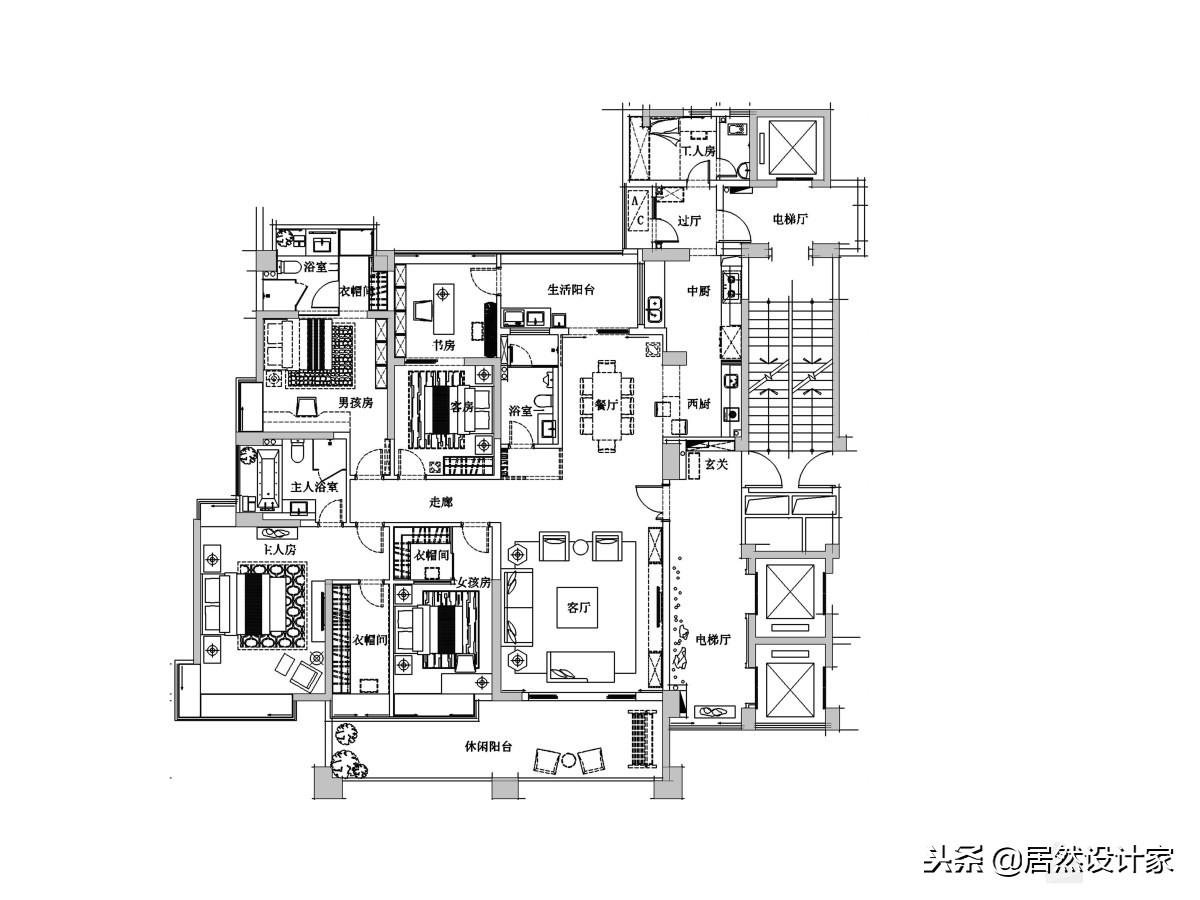 185㎡新中式風(fēng)格裝修，即有國風(fēng)韻味，又有現(xiàn)代潮流